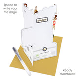 SANTORO Christmas Swing Card, 3D Pop Up Greeting Card - Season's Greetings - Reindeer - For Kids, Family, Festive, Holidays