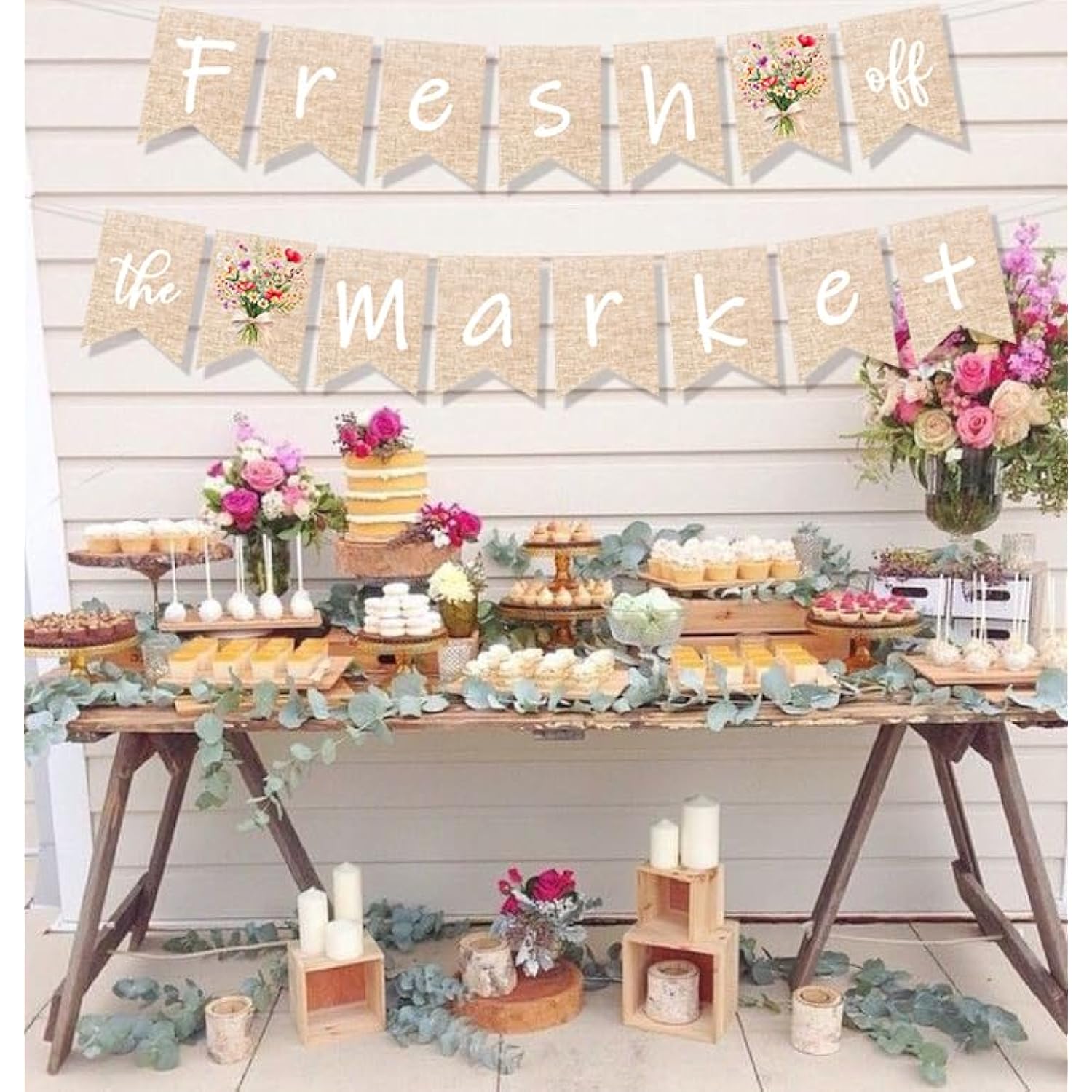 “Fresh Off the Market” Bridal Shower Banner — Farmers Market Bachelorette Decor
