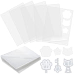 50 Pcs Resin Shaker Films 5 X 3.5 Inch Plastic Sealing Protective Films Transparent Seal Film Stickers For Resin Moulds Craft Silicone Resin Molds Making Quicksand Pendant Jewelry Decor Diy Crafts