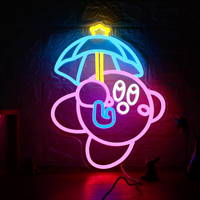 Gaming Neon Sign Japanese Anime LED USB Dimmable Wall Light for Game Room Man Cave Decor