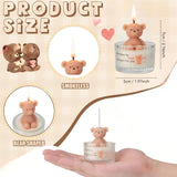Bear Candles Gift For Women Men 2.76" Candle Jar For Mother Father Auntie Birthday Novelty Bear Candles Christmas House Warming Gift For Friends Sister Bestie