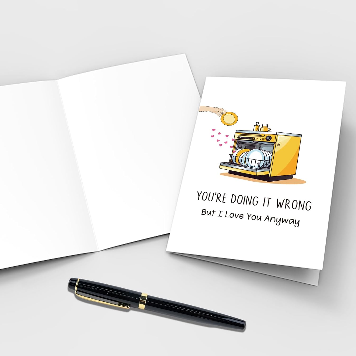Funny Valentines Day Card For Husband Wife, Humorous Anniversary Card For Him Her, You'Re Doing It Wrong But I Love You Anyway