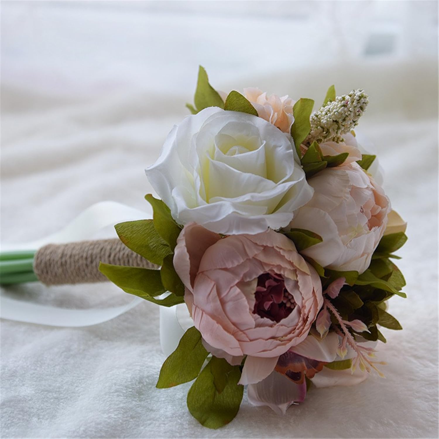 Artificial Romantic Multi Wedding Bouquet, Bridesmaid Holding Bouquet Bride Bridal Bouquets, Rose Bouquet For Wedding Party Church Valentine'S Day Birthday Photo Shooting
