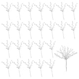 25 Pcs Acrylic Bead Drop Stems Flower Bouquet Clear Artifial Crystal Flora Branches Glitter Floral Acrylic Picks Arrangement Flower Stem Branch Beaded String Bridal Picks For Home Office D
