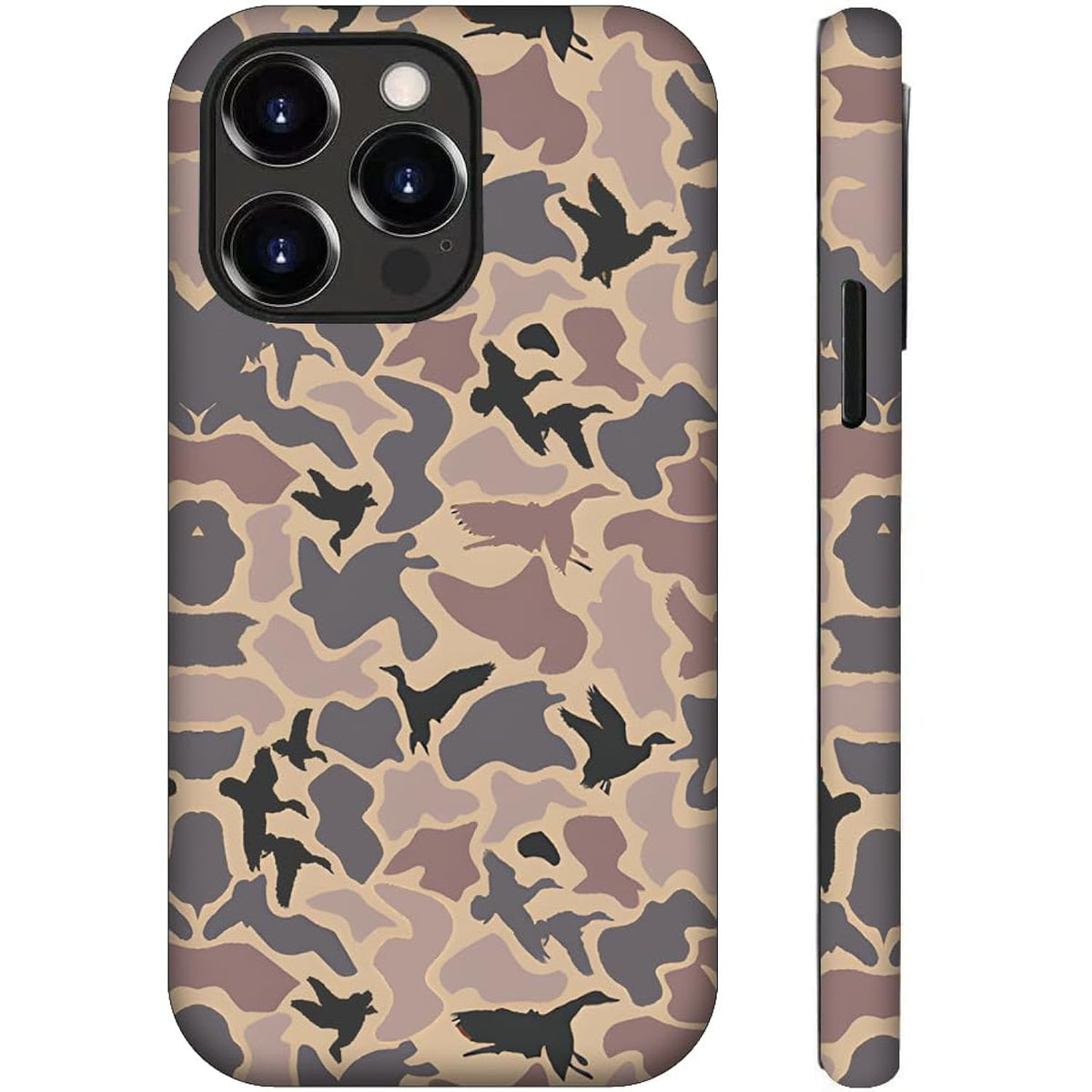 Case Compatible With Iphone 16,Duck Camo Camouflage Hybrid 2 Layer Hard Shell Silicone Protective Pattern Design For Girls Boy Women Men