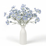4Pcs 24Inch Light Blue Cosmos Branches Artificial Flowers,Light Blue Fake Flowers, Vase Decor Flowers, For Home Decoration Artificial Flowers