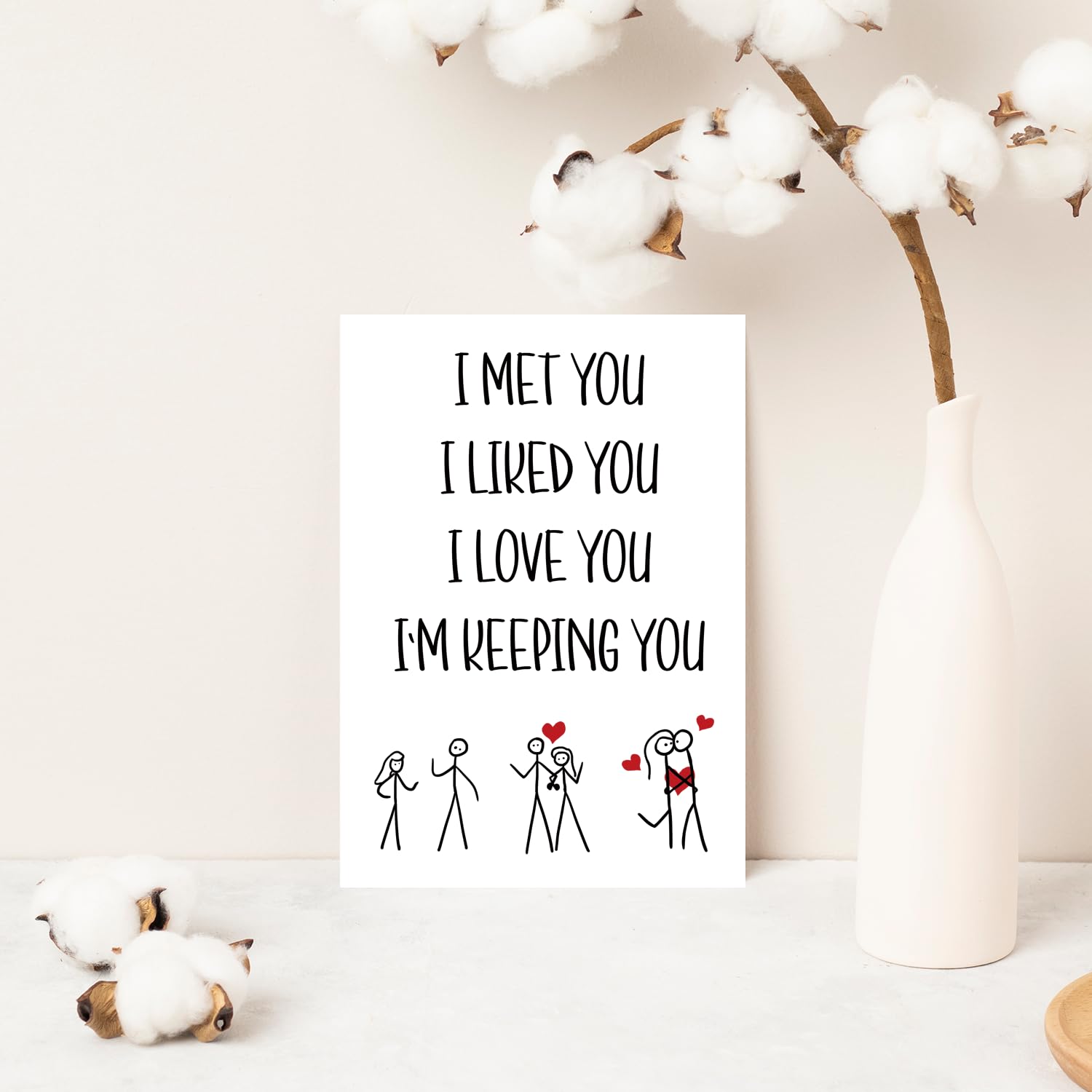 Funny Valentine'S Day Card For Him Her, Romantic Happy Valentines Day Card Gift For Husband Wife Boyfriend Girlfriend, Cute Anniversary Card Birthday Card For Couple Women Men, Humor I Love You Card