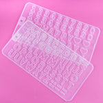 402Pcs Tiny Silicone Letter Mold Small Diy Silicone Resin Mold With 400Pcs Screw Eye Pins For Making Keychain Pendant Jewelry Necklace Earrings