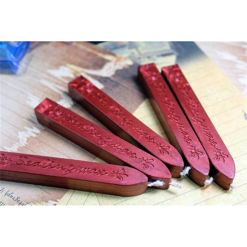 5Pcs Totem Fire Manuscript Sealing Seal Wax Sticks With Wicks Cord Wick Sealin