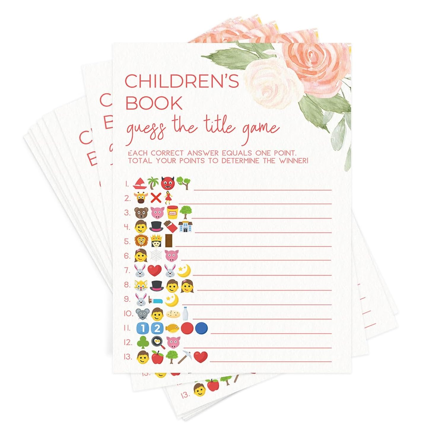 Baby Shower Games For Girl – 5 Games & Activities, Baby In Bloom Floral Theme, 50 Guests