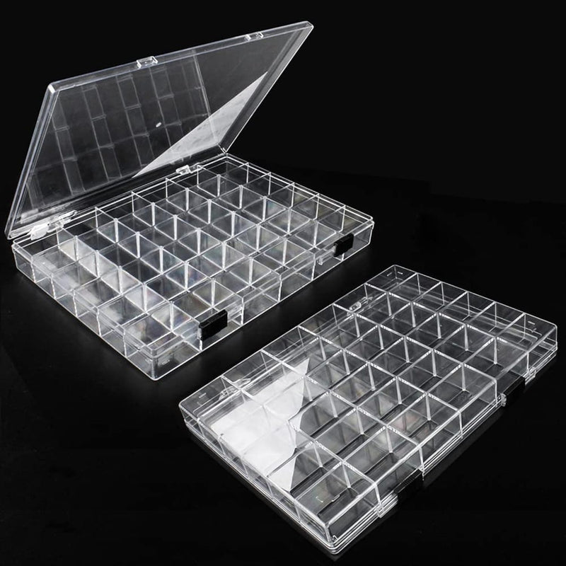 36 Grids Clear Plastic Organizer Box, Craft Storage Container For Bead