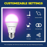 Smart WiFi LED Light Bulbs RGBW Color Changing 6 Pack