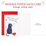 24 Valentine Cards For Adults & Kids With Envelopes And Matching Stickers, 12 Designs Gold Foil Assorted Valentines Day Gift Cards With Printed Message, Love Cards For Family, Friends & Loved Ones(4×6 In)