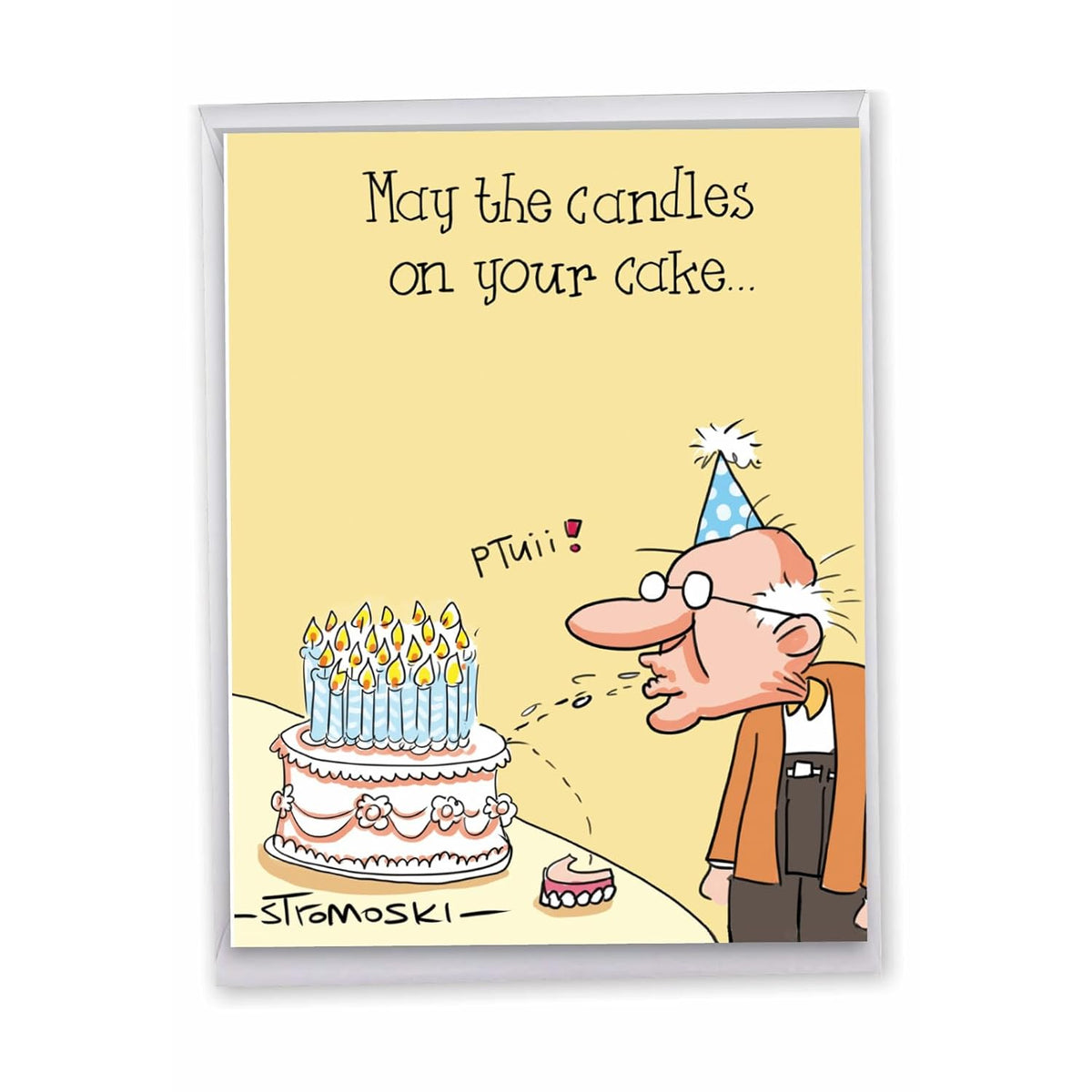 - 1 Jumbo Funny Card For Birthdays (8.5 X 11 Inch) - Cartoon Joke, Humor Bday Card With Envelope - Gray Pubes J1377