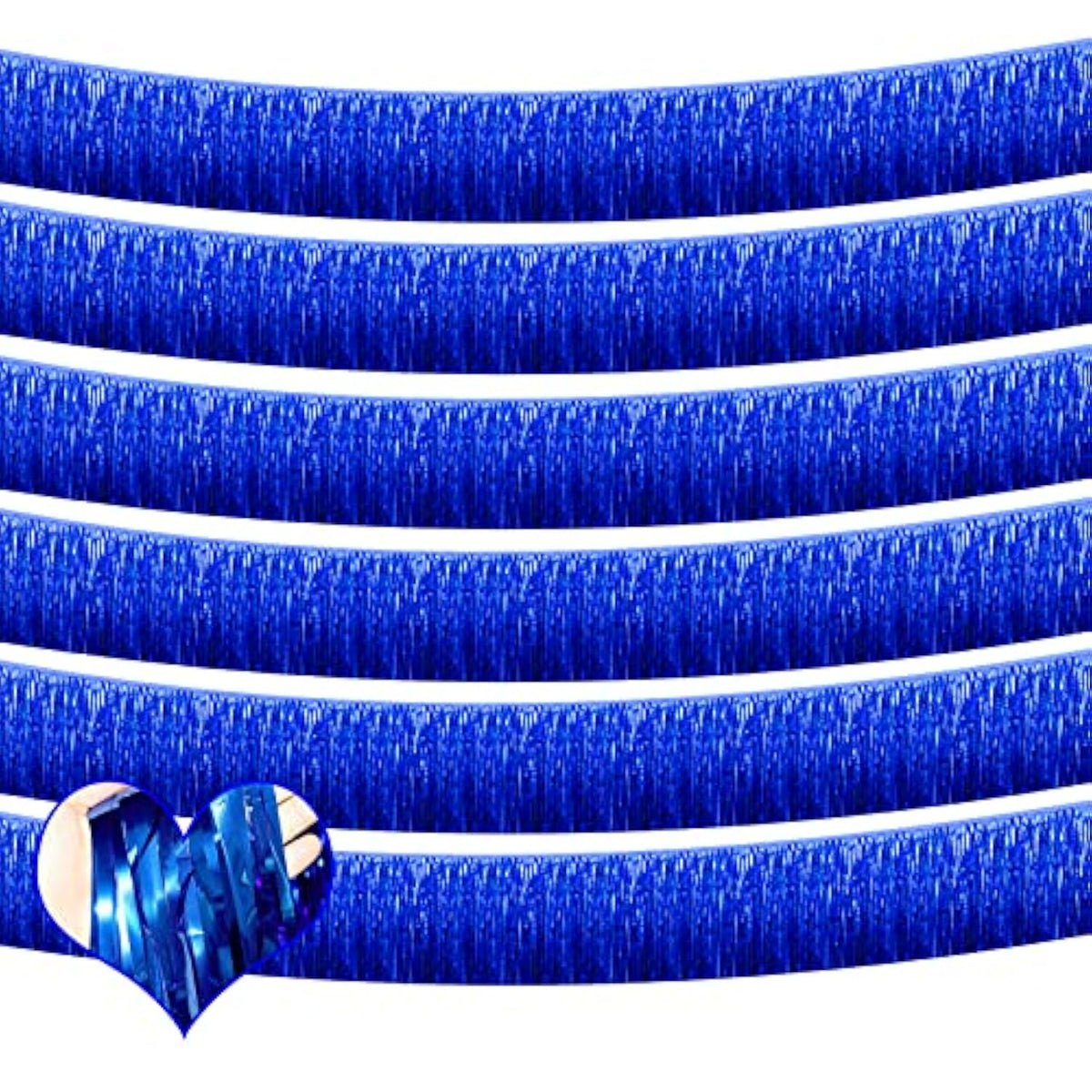 6 Pack 6 Feet 2024 New Year Foil Fringe Garland Metallic Tassle Banner Wall Hanging Tinsel Streamers Backdrop For Parade Floats, Wedding, Birthday, Graduation Party Decorations(Black Gold)