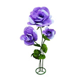 Giant Artificial Flower 3Pcs 3D Realistic - Waterproof Fake Flowers Durable Easy Maintenance Perfect For Home Garden Weddings Events Christmas Graduation Party Decorations (3Pcs-Roses-Purple)