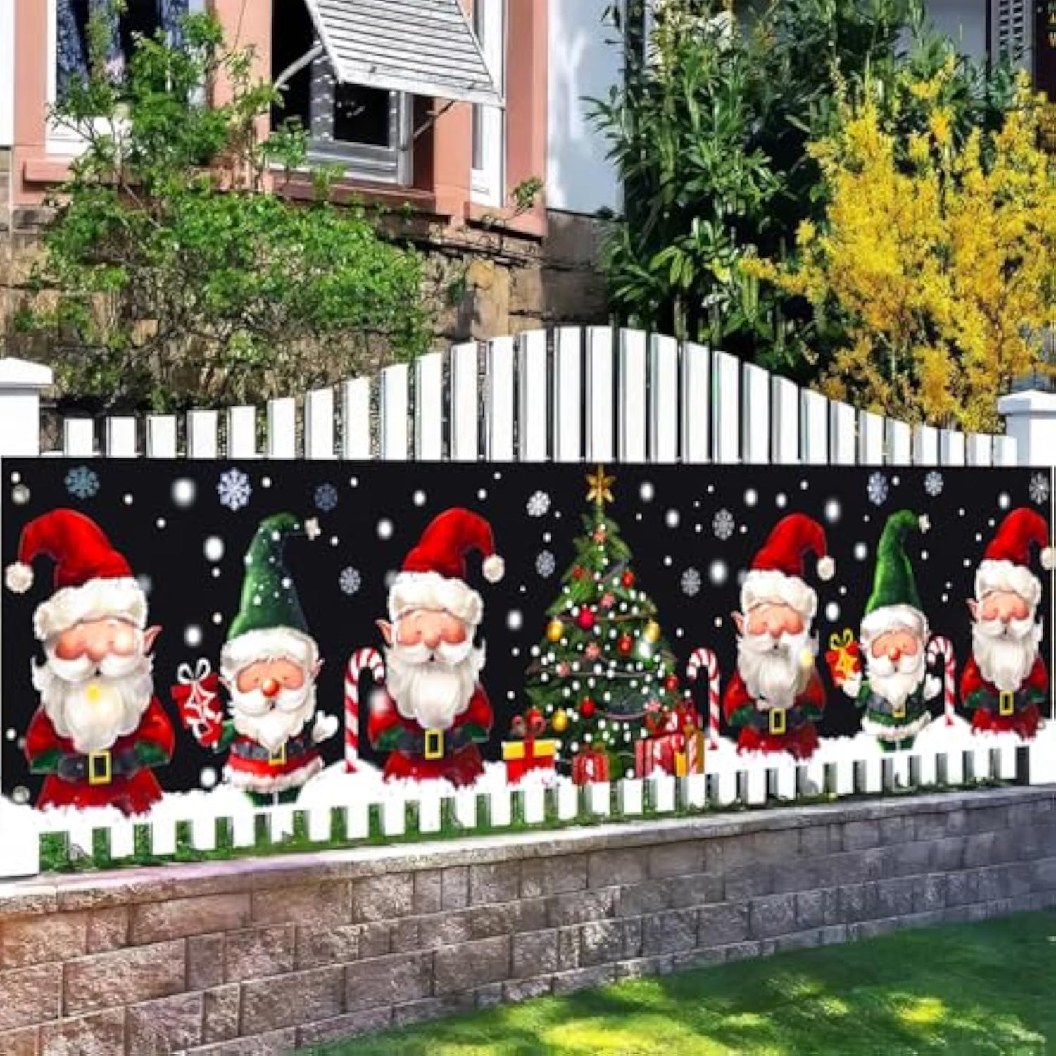 Merry Christmas Large Banner Scroll Streamer Banner Festive Winter 79X18 Inch Wonderland Wall Decor Home Office Party Supplies Slogan Banners Decration Scroll Gift For Girls Boys