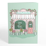Love Pop-Up Card With Mini Bouquet For Her And Him - 3D Greeting Cards For Boys, Girls, Men, Women - Blossom Flower Shop - 5" X 7" Card - Blank Notecard & Envelope Included