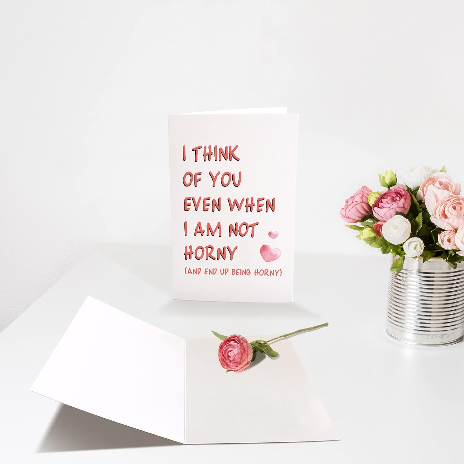 Cheeky Valentine'S Day Card For Wife Girlfriend, Naughty Anniversary Card For Her Him, I Think Of You Even When I Am Not Horny
