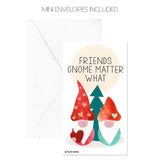 Mini Gnome Valentines (Wallet-Sized Cards With Tiny Envelopes) For Valentine'S Day (Set Of 24)