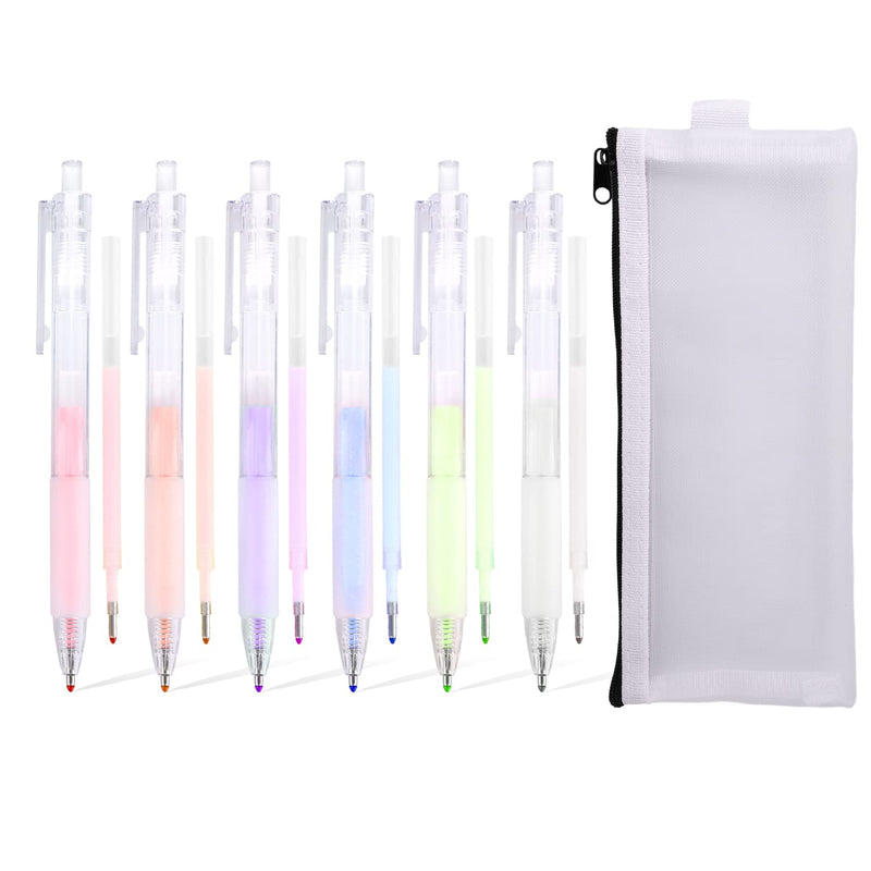 6Pcs Quick Dry Glue Pens With Refill And Pen Case, Colorful Sticky Glue Glue P