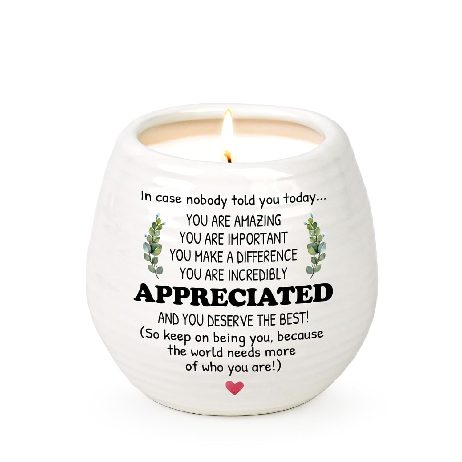 Inspirational Gift Ideas Thank You Gifts For Women Men Friends Coworker Boss Employee Appreciation Gifts Thank You Candle 10Oz Soy Wax Lavendar Scented Candle In Ceramic Jar