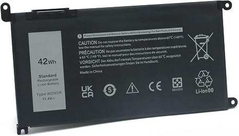 Dell WDX0R WDXOR 42Wh Laptop Battery Replacement for Inspiron 5570 7579 3CRH3