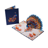 Colorful Peacock Greeting Card, Creative Peacock 3D Pop Up Card For Birthday, Congratulations Wedding, Mother Day, Thank You Cards.