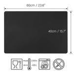 Black Extra Large Silicone Mat, 23.6 X 15.7 Inches Silicone Craft Sheet, Resin Casting Molds Mat, Countertop Protector, Placemat Table Saver Pad, Reusable Nonstick Nonskid