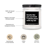 You Nique Designs 7Th Wedding Anniversary Candles For Him & Her 9Oz Candle, Copper Gift Ideas For Husband & Wife, 7 Year Wedding Gift - 7 Years Anniversary Ideas (Mahogany Teakwood)