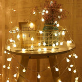 Globe Plug In String Lights, 10Ft 20 Led Warm White Globe Fairy Lights For Birthday Christmas Wedding Party Home Decorat
