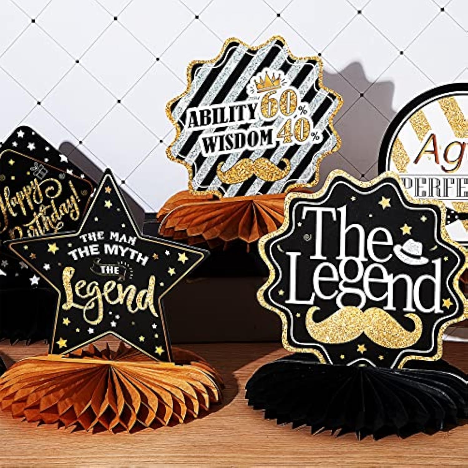 10 Pieces The Man The Myth The Legend Centerpiece Birthday Decorations