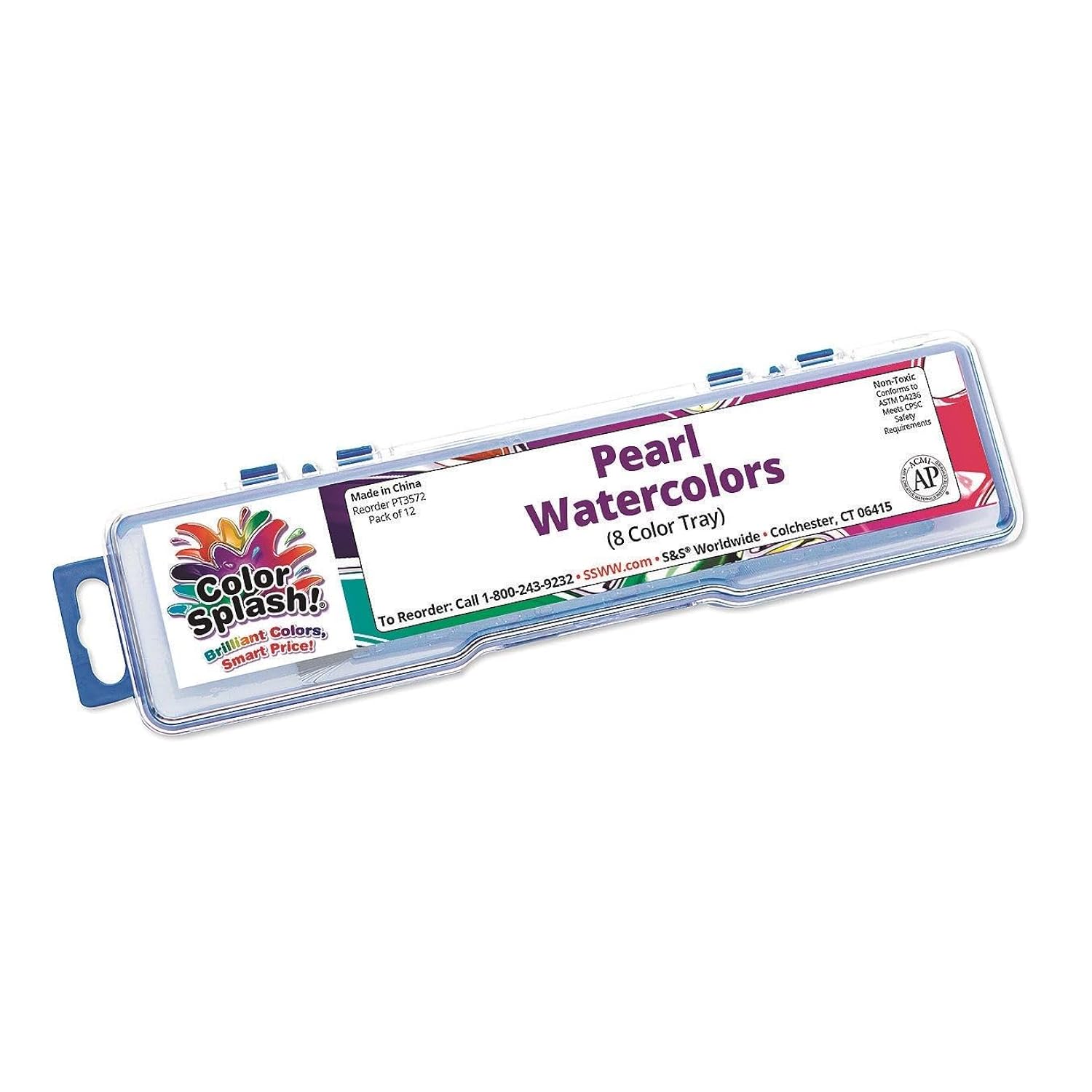 Color Splash! Pearl Watercolor Paint Set (Pack of 12)