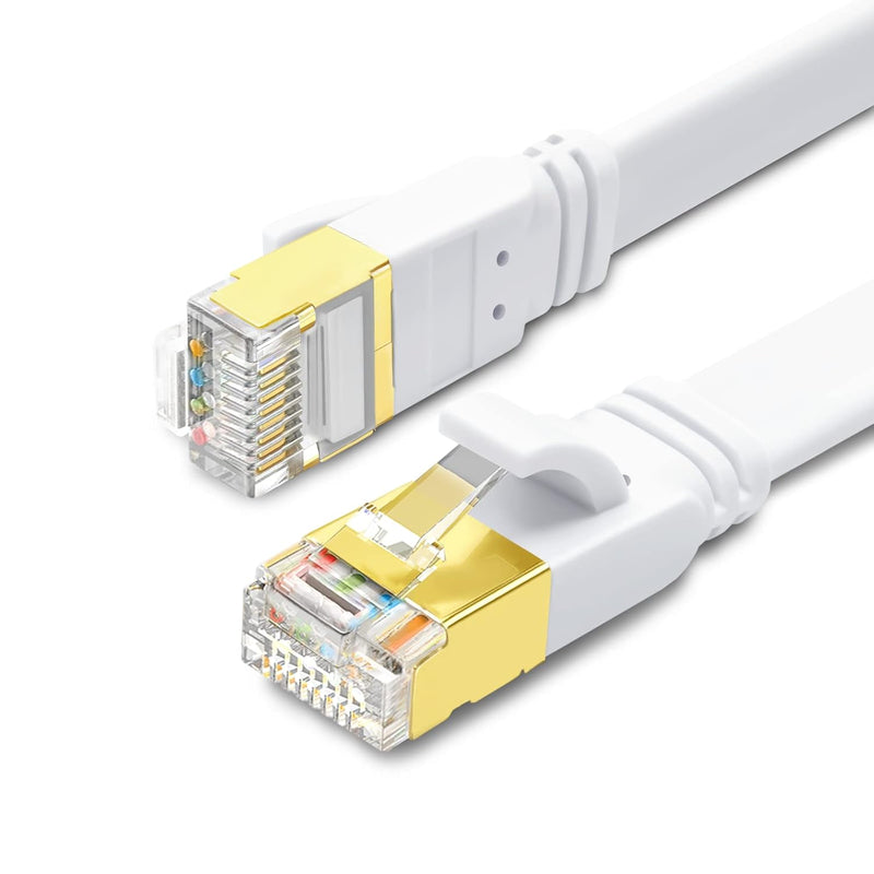 Cat 8 Ethernet Cable 100Ft, High Speed 40Gbps 2000Mhz Sftp Flat Internet Netwo