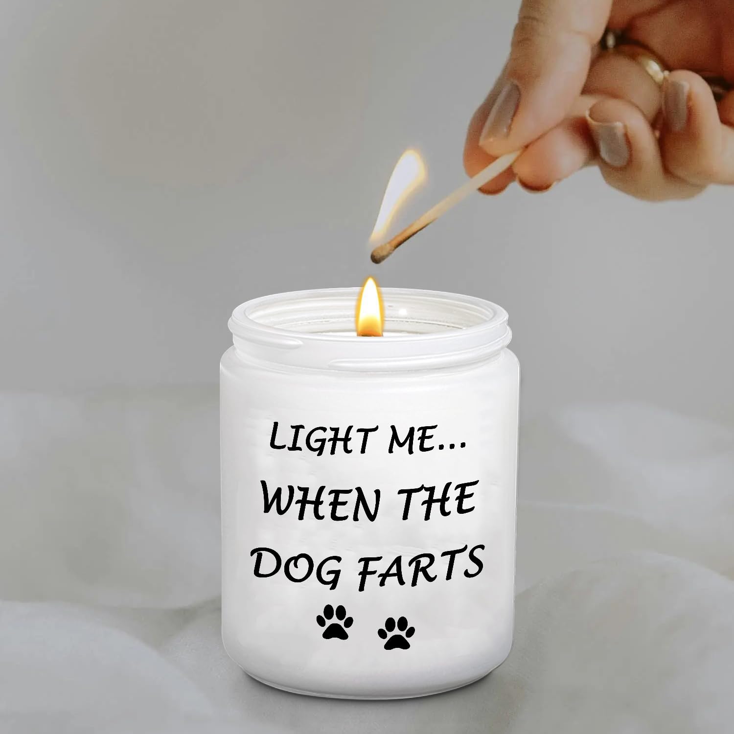 Funny Gifts For Women Unique Dog Mom Dog Lovers Christmas Birthday Gifts For Her Sister Best Friend Girlfriend Wife Stocking Stuffers Light Me When Farts Lavender Scented Soy Candles
