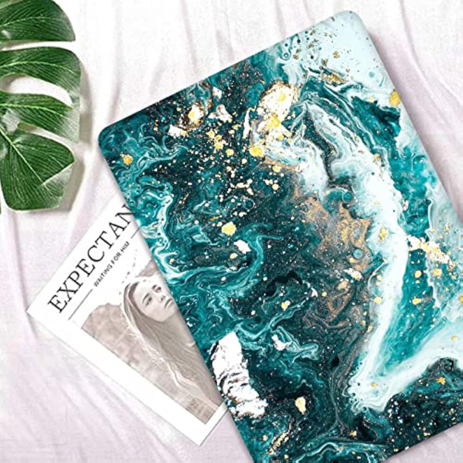 Case Compatible With 2020 Macbook Air 13 Inch With Touch Id A2337 M1 A2179, Hard Plastic Case Protective Cover With Keyboard Cover For 2020 Air 13.3" Retina With Touch Id, Green Marble
