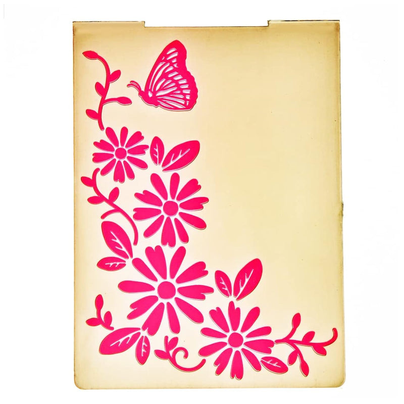 Flowers Butterfly Plastic Embossing Folders For Card Making Scrapbooking And O