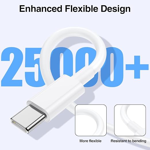 2 Pack 10FT USB C to USB C 60W Fast Charging Cable for iPhone MacBook & iPad