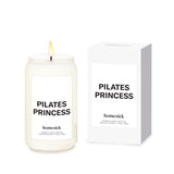 Pilates Princess Lemon Peony Scented Candle - 13.75 Oz Non-Toxic Natural Soy Wax, Organic Cotton Wick With 80-Hour Burn, Reusable Glass Jar - Wedding & Engagement Gifts For Couples