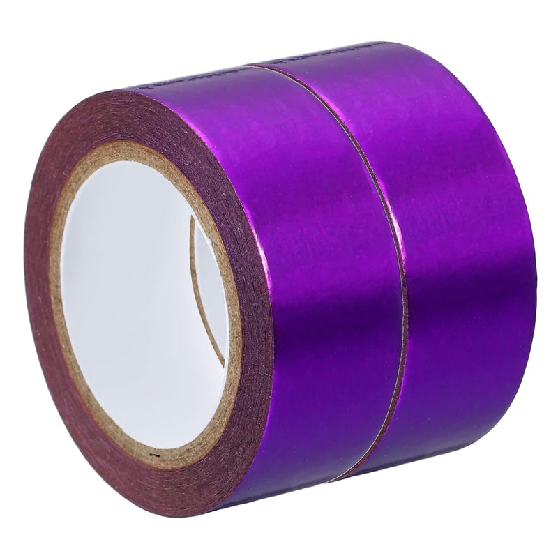 15Mm X 5M Metallic Washi Tape, 2 Roll Mirror Masking Foil Sticker Self Adhesiv