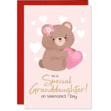 Greeting-Card (Valentine'S Day Granddaughter-Teddy Bear)