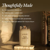 Warm Vanilla Oak Scented Soy Candle - Premium Candle In 16 Oz Mason Jar - 100% Natural Soy Wax & Plant-Based Fragrance Oils, Softly-Scented - Handpoured In Wi - 85 Hrs Long Burning