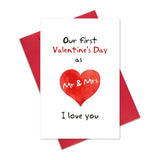 First Valentine'S Day Card For Couples, Sweet 1St Valentine'S Day Greeting Card