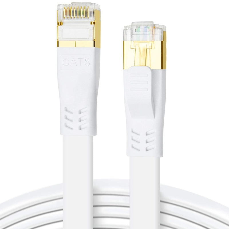 Cat 8 Ethernet Cable, 3Ft (2 Pack) High Speed 40Gbps 2000Mhz Flat S/Ftp Cat8 P