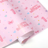 10 Sheets 1St Birthday Wrapping Paper For Girls, 27X16 Inch First Pink Happy Birthday Packaging Tissue Paper For Baby Shower Party Favors Gift Wrap (Style 3)