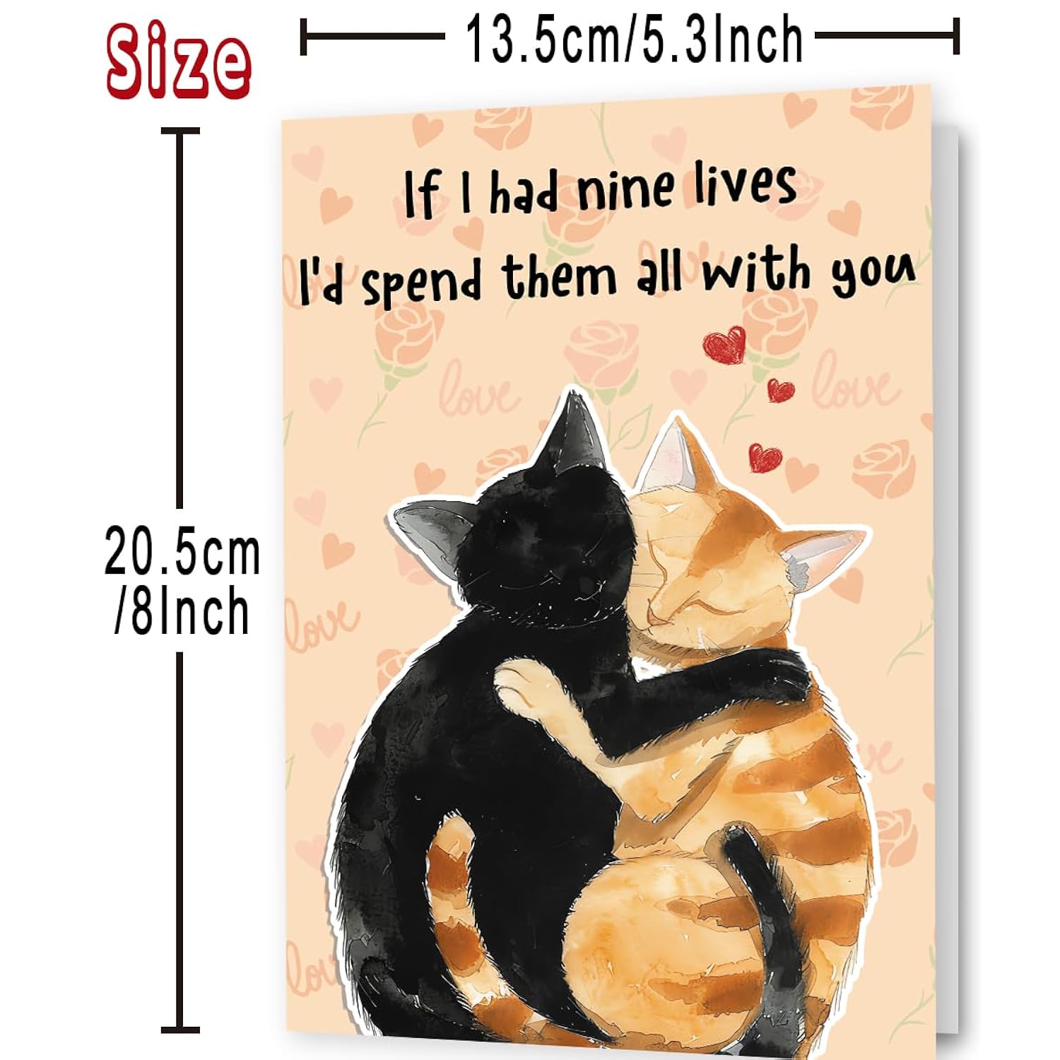 Cats Valentines Day Card, Funny Valentines Day Gifts For Him Her, Cute Anniversary Card & Gifts For Women Men, Lovely Valentines Day Card Gift For Husband Wife Boyfriend Girlfriend
