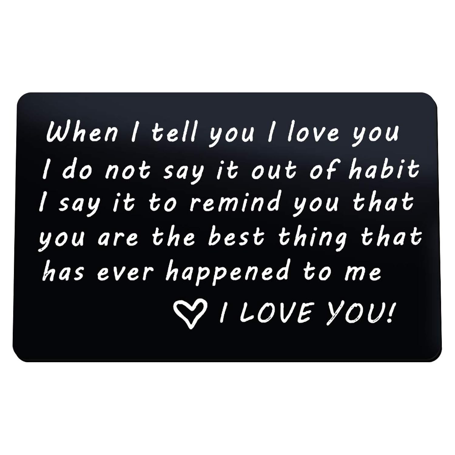 Valentines Day Gifts For Men Engraved Wallet Insert Card For Boyfriend Husband Christmas Birthday Gifts I Love You Gifts For Him Fiance Anniversary Card
