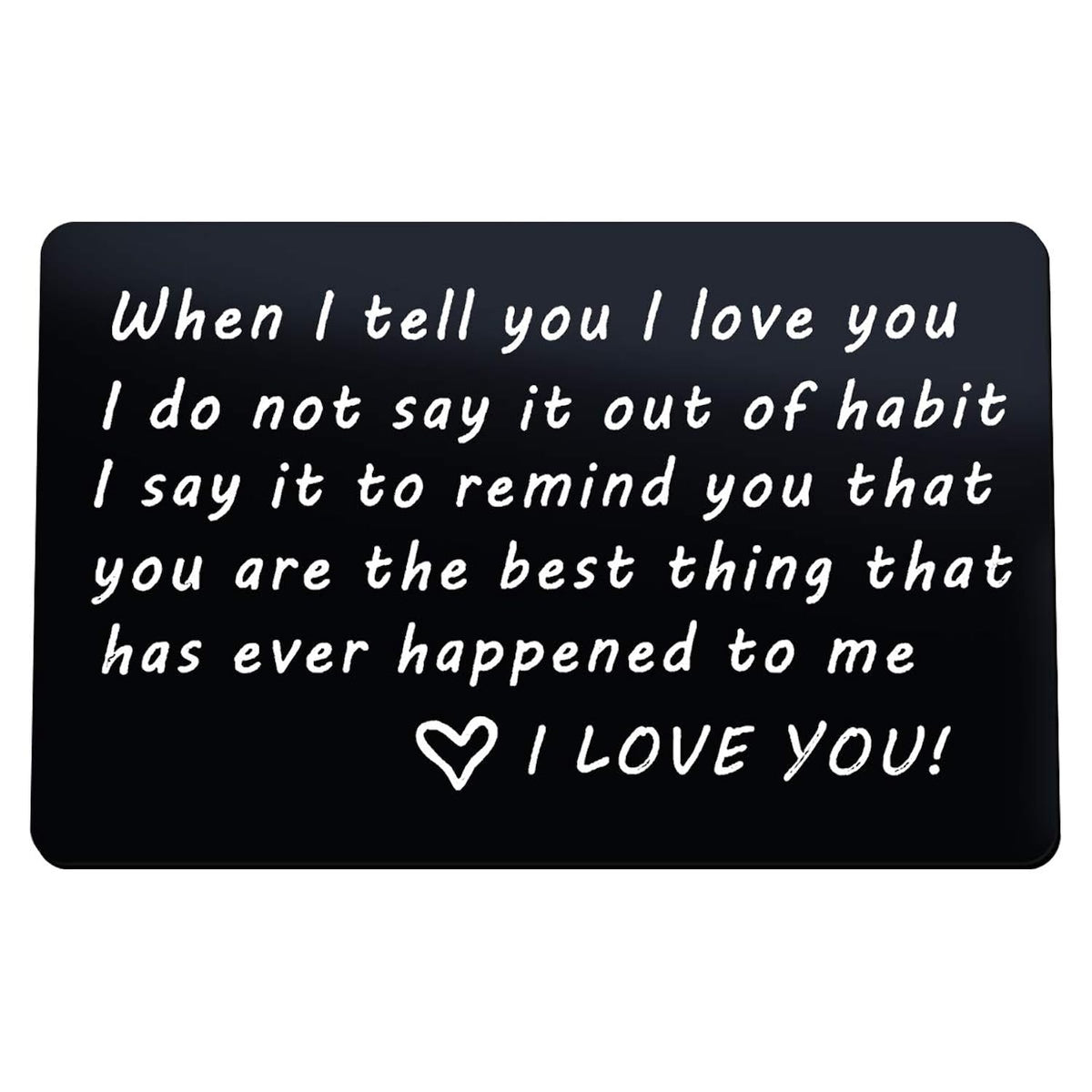Valentines Day Gifts For Men Engraved Wallet Insert Card For Boyfriend Husband Christmas Birthday Gifts I Love You Gifts For Him Fiance Anniversary Card