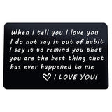 Valentines Day Gifts For Men Engraved Wallet Insert Card For Boyfriend Husband Christmas Birthday Gifts I Love You Gifts For Him Fiance Anniversary Card