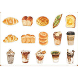 Retro Style Postcards,Bread And Coffee Shape Vintage Old Heteroideus Travel Greeting Cards,Set Of 15 Different Designs,Perfect For Wedding Party Guest Book